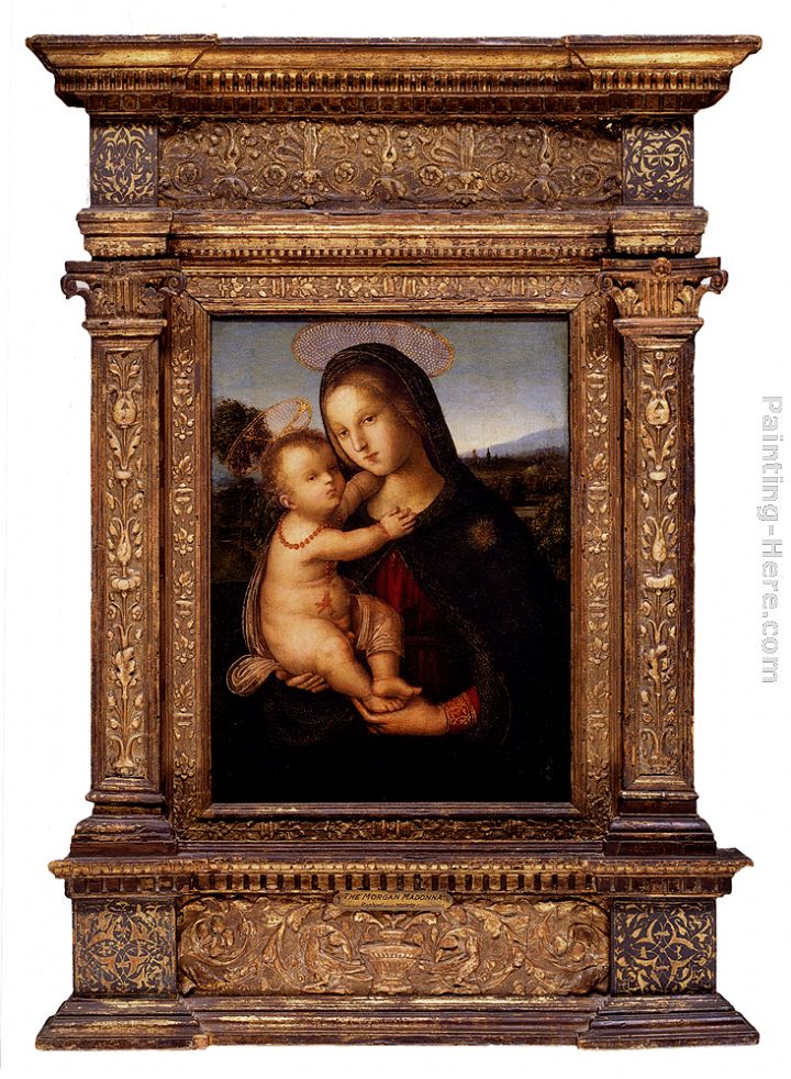 The Madonna And Child Before A Landscape painting - Bernardino Pinturicchio The Madonna And Child Before A Landscape art painting